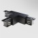 The T-shaped connector for the Technical Tract-31b-R, right-line, 16.6x9.9x3.2 cm, black color is black