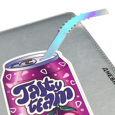 School diary for grades 1-11 "Cherry", solid cover with foam rubber, artificial leather, applique, lies, 48 ​​sheets, handle in the kit, block 70g/m2-5