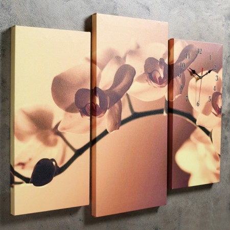 Wall, modular, series: flowers, "twig of orchids", 60x80 cm-1