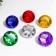Suvenir Glass "Diamond" set 6 pcs d = 4 cm in a box 17x12x4 cm mix