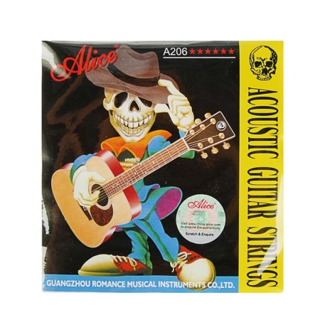 Strings set for the Alice A206-L Light acoustic guitar, phosphorus bronze, 12-53