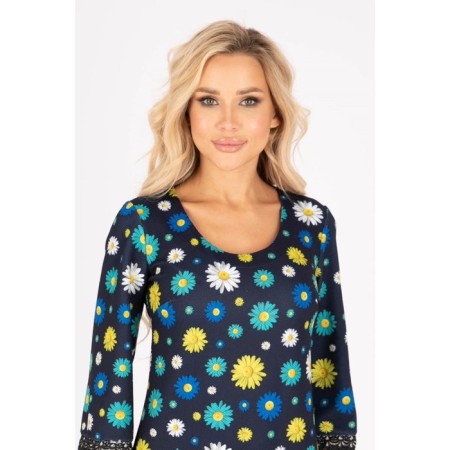 Female dress, size 42, blue, green color-10