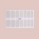 Manicure films, 14 pcs, with sparkles, white color
