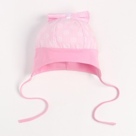 Children's hat, pink color, size 44-46