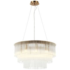 Люстра подвесная Imposio 9xE14 40Вт, размер 60x60x45-150 см, цвет бронза