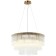 Suspended chandelier Imposio 9xe14 40W, size 60x60x45-150 cm, bronze color