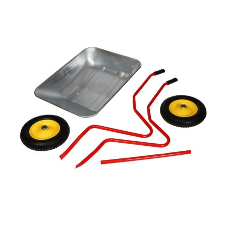Garden car, two -wheeled: cargo/p 90 kg, volume of 65 l, red handles-5