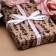 Package paper, brown craft "purple flowers", 50 x 70 cm