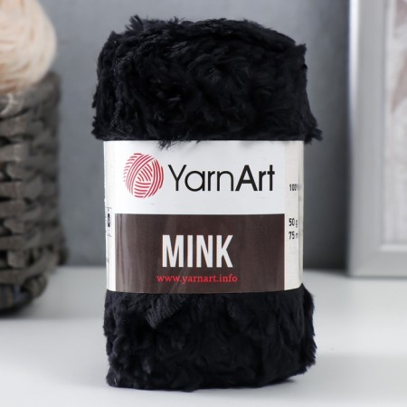 Yarn "mink" 100% polyamide 75m/50g (346 black)-4