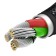 Cable 3B1 Baseus, Tungsten Gold One-For-Three, Microusb+Type-C+Lightning, 3.5a, 1.5 m, Black