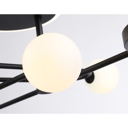 LED ceiling LED with a change of lamp and control panel Ambrella Light, Linetech, FL66232, G9, 48 W, 3600LUM, 3000-6400K, Black Black, White matte-6
