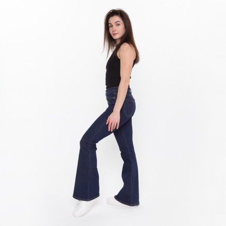 Women's jeans, dark blue color, size 34 (40)-3