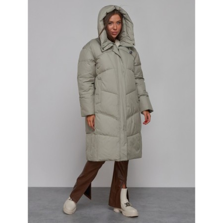 Coat insulated winter female, size 46, green color-5