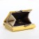 Women's wallet on the button, yellow color