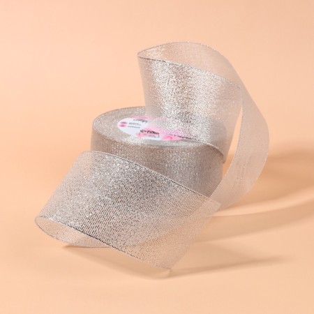 Brocade tape, 50 mm, 23 ± 1 m, silver color-1