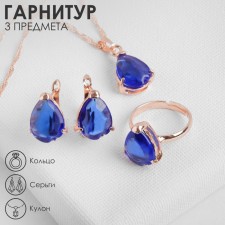 Set 3 objects: earrings, pendant, ring dimensionless 