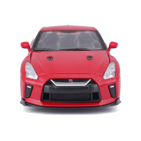 BBURAGO Nissan GT-R 2017, Die-Cast, 1:24, opening doors, red color-1