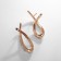 Earrings metal xuping wing, color pink gold