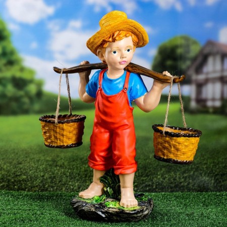 Garden figure "Boy with a rocker" 48x40x19cm