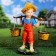 Garden figure "Boy with a rocker" 48x40x19cm
