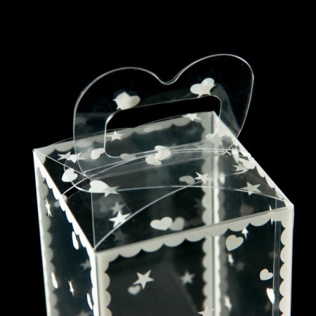 Folding box from PVC 6 x 6 x 10 cm "Heart"-2