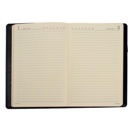 Diary Semi -dated A5, 208 PROFY sheets, reclaid leather, replaced block, gold cut, black-18