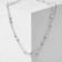 The beads "Pearl of the world" are thin threads, white color in silver, length 54cm