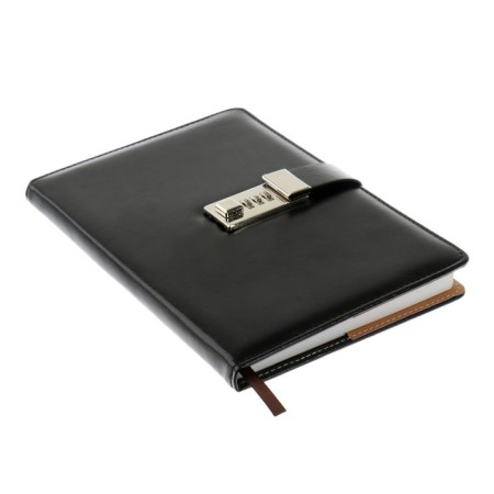 Diary of a low -up A5, 100 sheets in a cage, with a strap, leatherette cover (with a code lock) mix-1