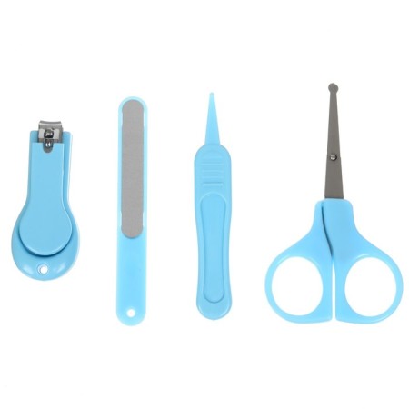 Children's manicure set (scissors, kniper, saw, tweezers), blue color-7