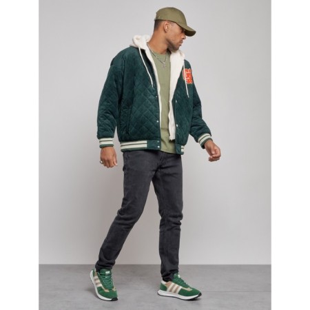 Male bomber, size 48, dark green color-2
