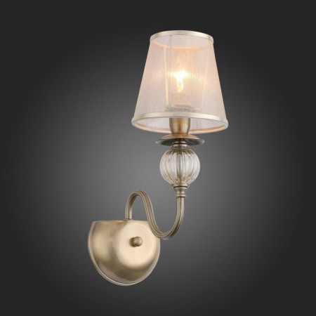 Wall lamp EVOLUCE. SL185.301.01. Grazia. 1x40 W, E14, 14x35.8 cm, bronze color, transparent-4