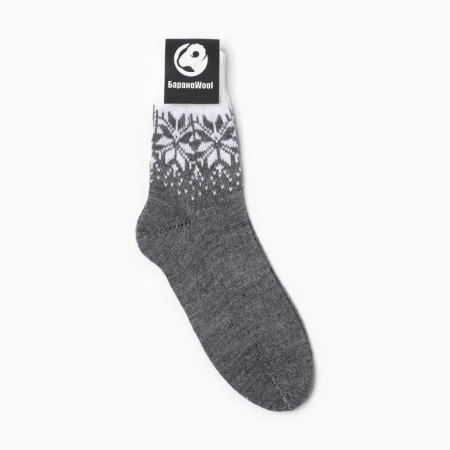 New Year. Women's socks, gray color, size 23-25-2