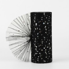 Fatin with sparkles, 15 cm, 11 ± 1 g/sq.m, 23 ± 1 m, black color No. 21