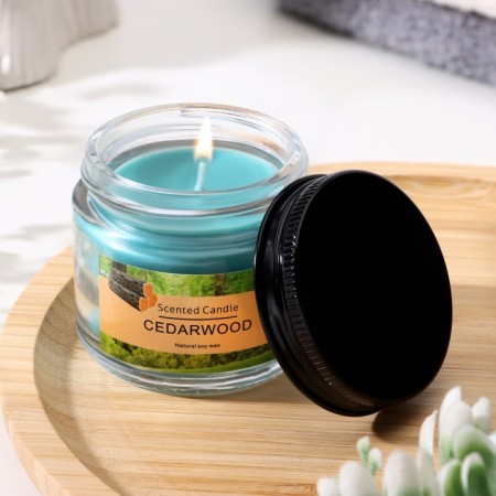 Aromatic candle "Cedarwood", 5*5cm, 140 gr