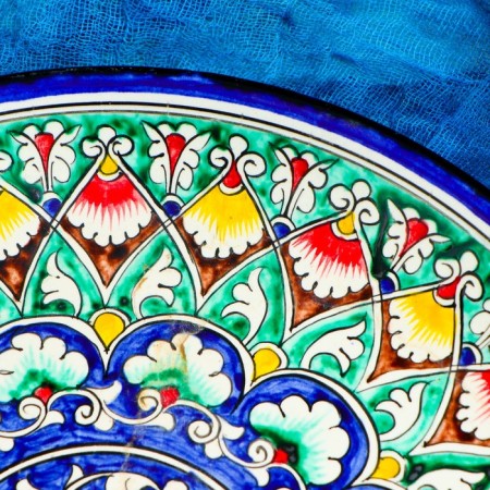 Largan Rishtan ceramics "Patterns", 28 cm, blue-2