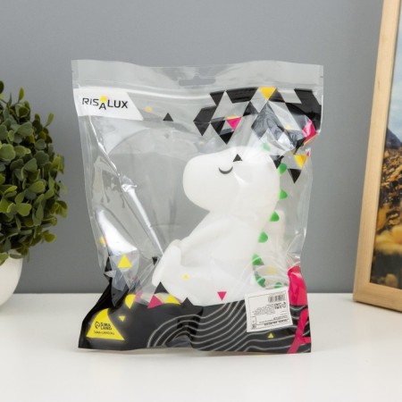 Night Dinosaurus LED from batteries white-green 12x10x14 cm-7