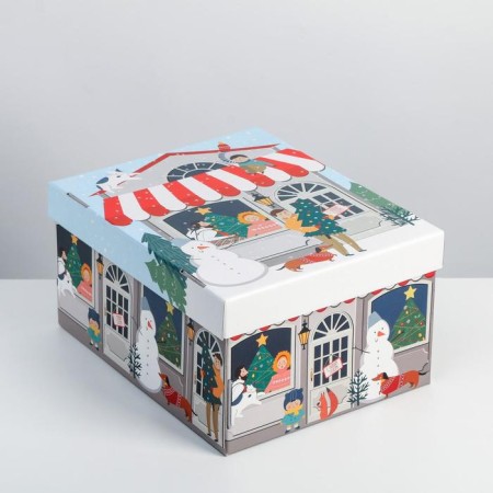 The folding box "Winter City", 31.2 x 25.6 x 16.1 cm, New Year-1