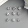 Glass beads (set 30 pcs), 6x6 mm transparent