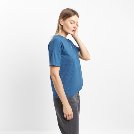 Female T-shirt, dark blue color, size 48-4