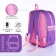 Baby backpack on lightning, 3 outer pockets, lilac color