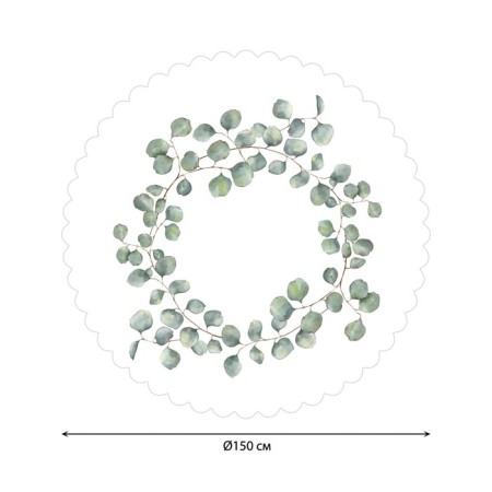 The tablecloth "branches of eucalyptus", round, Saten, d = 150 cm-1