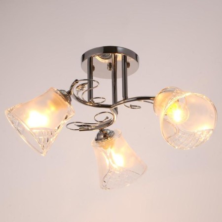 Economic light chandelier 30101/3 3x60W E27, chrome, 59x59x28 cm-1