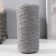 Knitting cord without core 70% cotton, 30% polyester 1mm 200m/60 ± 10g (08 - gray)