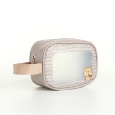 Lightning cosmetic bag, gray color