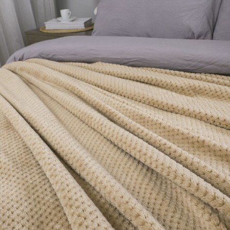 Plaid was valid "Jacquard", size 220x240 cm, beige color-2