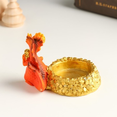 Souvenir Polystone Summary "Dragon with gold coins" MIX 8.8x5.2x6.3 cm-3