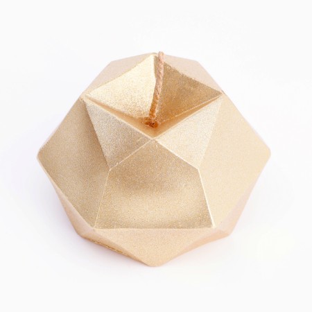 Figure candle "polygon", 5x5 cm, gold-2