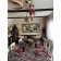 FIR tablecloth, patterns, size 140x150 cm, red