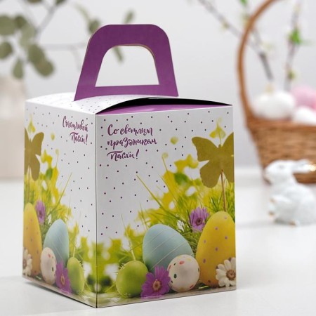 Easter box with the window "Happy Easter!", 15 x 15 x 18 cm-2