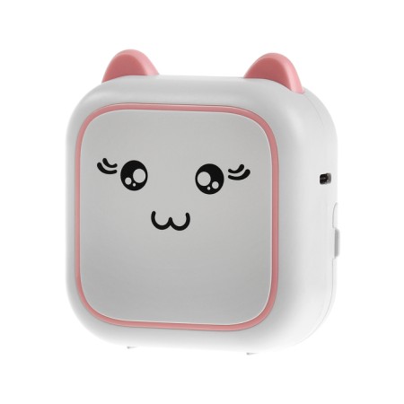 Mini-printer LPR-19, Ture-S Cable, Cat Pink-White-1